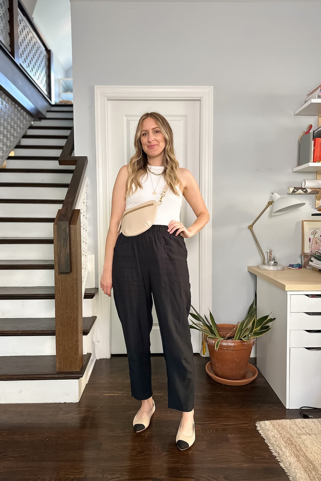 Monochromatic Base With Two Tone Ballet Flats Monochromatic Base With Two Tone Ballet Flats — Two Tone Flats Outfits 2027