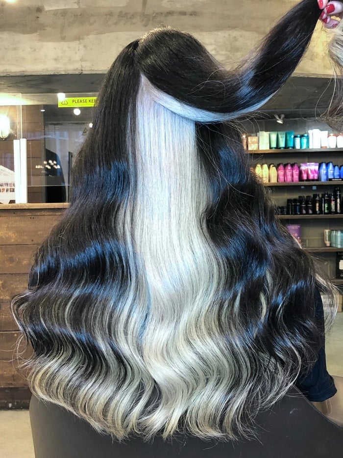 Shoulder Length Braids Teal And Orange Split Shoulder Length Braids Teal And Orange Split — Two Tone Hair 2027