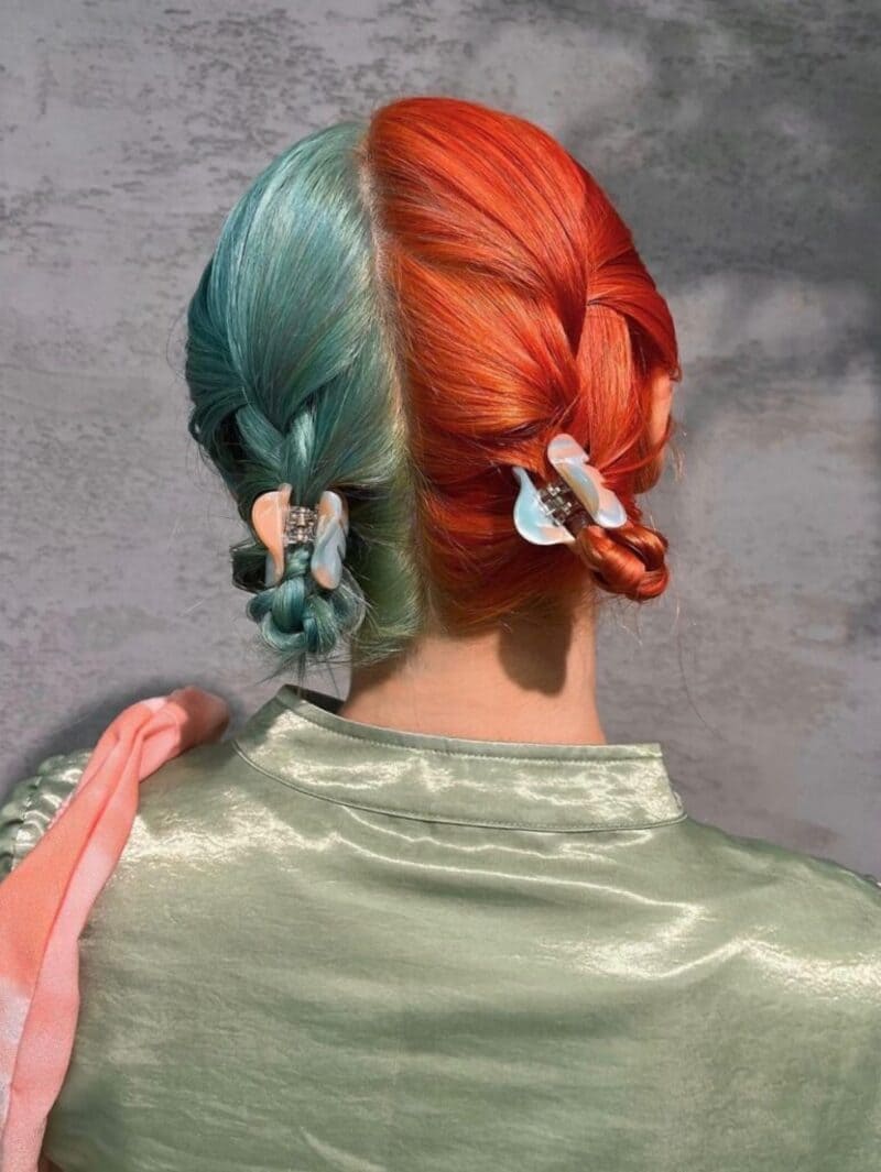 Mid-Back Wavy Hair Platinum Blonde To Black Mid-Back Wavy Hair Platinum Blonde To Black — Two Tone Hair 2027