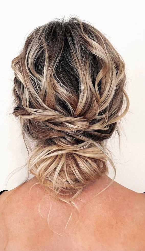 Mid-Back Textured Updo With Braids and Balayage — Undone Hairstyles 2027