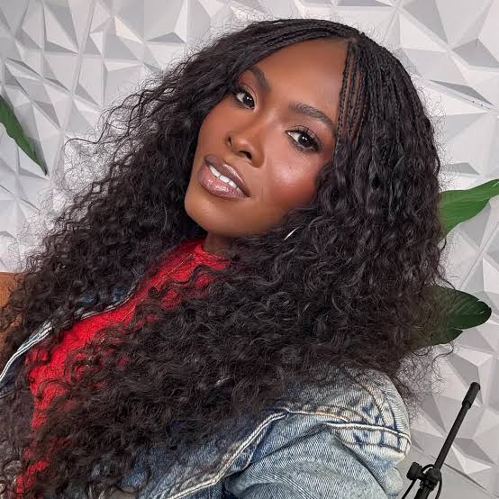 Hybrid Black Braids With Loose Wavy Extensions Hybrid Black Braids With Loose Wavy Extensions — Vacation Hairstyles 2027 with Weave