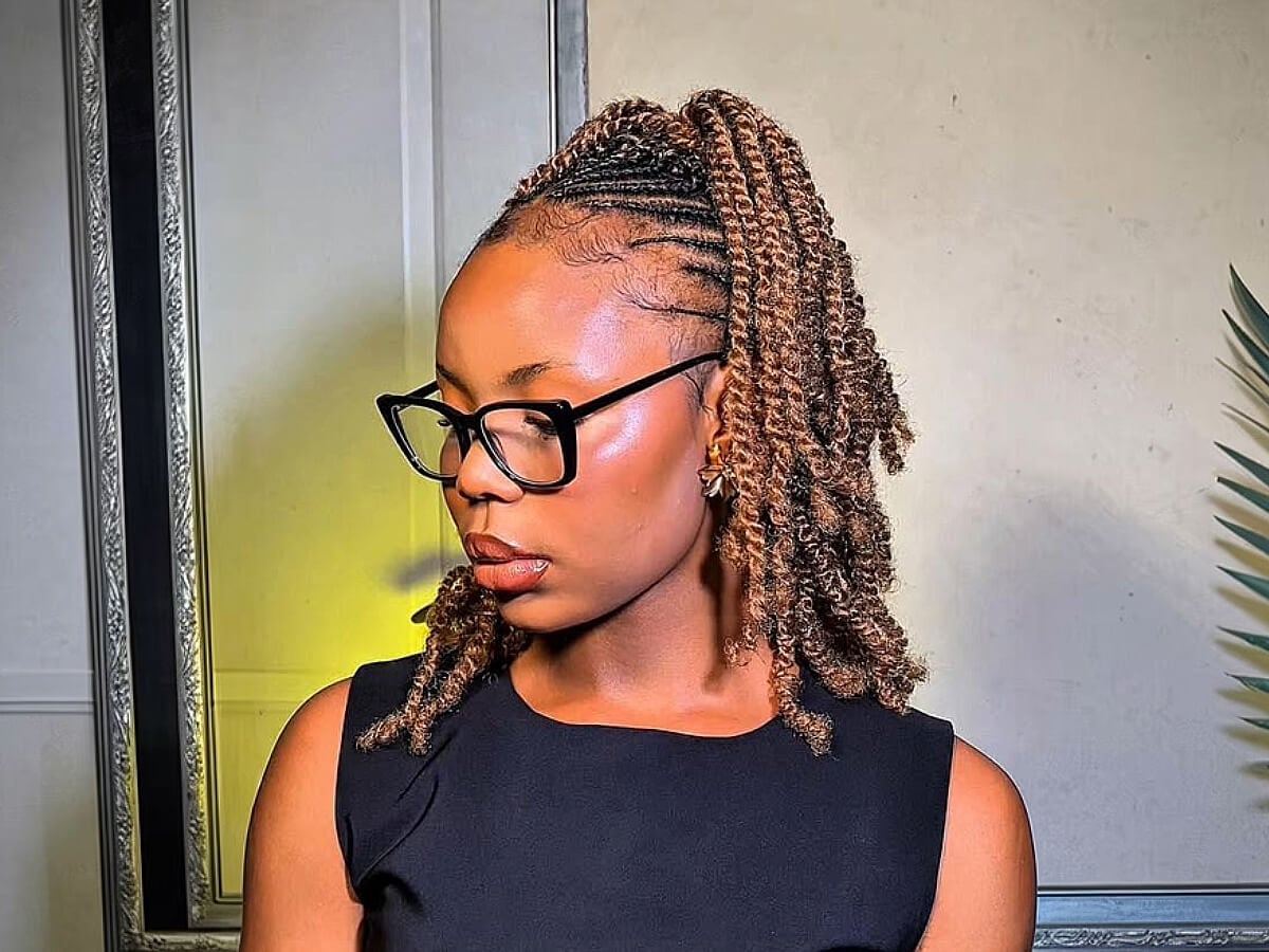 Brown Blonde Highlighted Braided Ponytail Brown Blonde Highlighted Braided Ponytail — Vacation Hairstyles 2027 with Weave