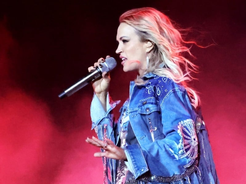 Embellished blue denim jacket over a t-shirt Embellished blue denim jacket over a t-shirt — Vegas Show Outfits 2027