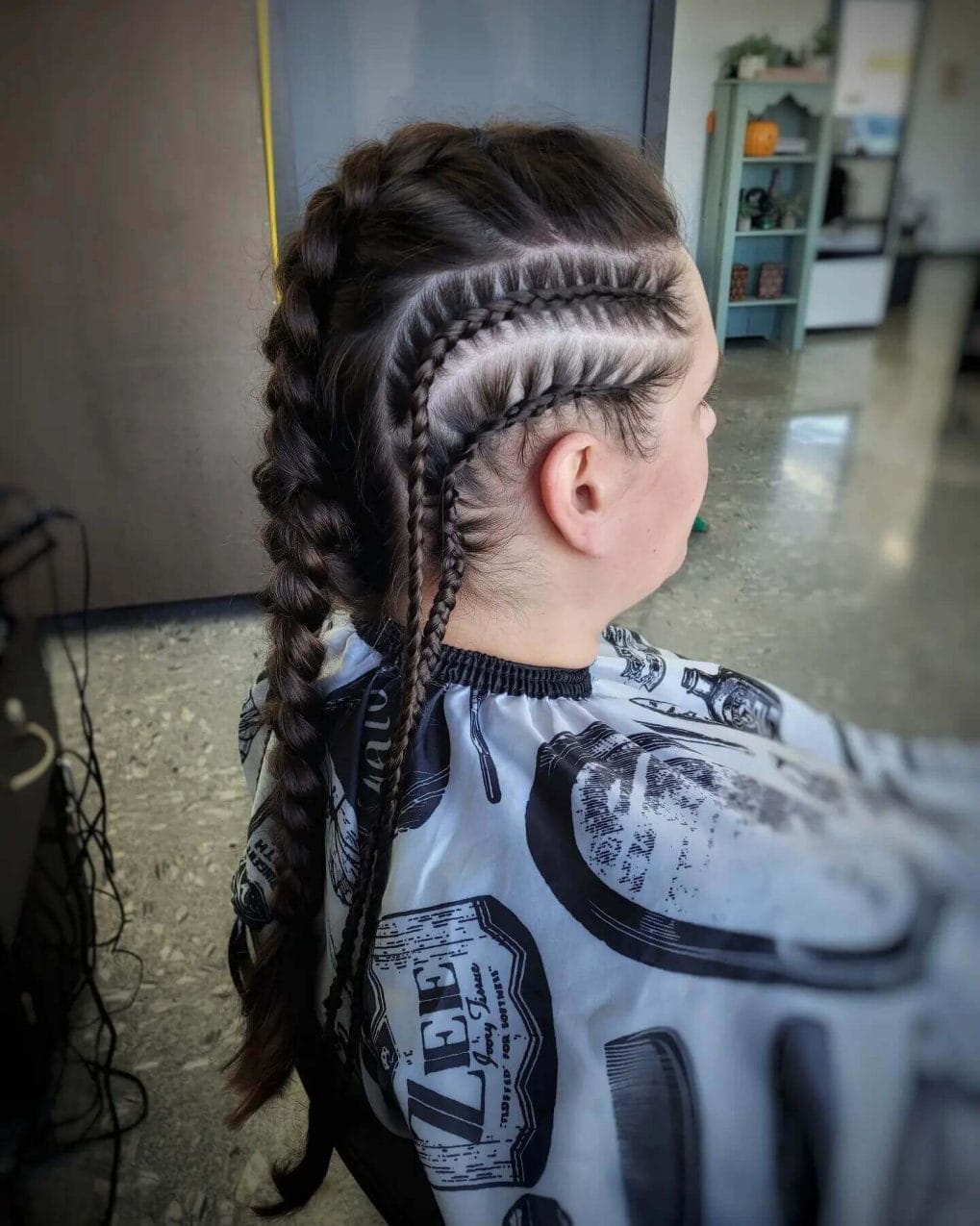 Mid-Back Dark Brown Dutch Braids Pigtails Mid-Back Dark Brown Dutch Braids Pigtails — Viking Braided Hairstyles 2027