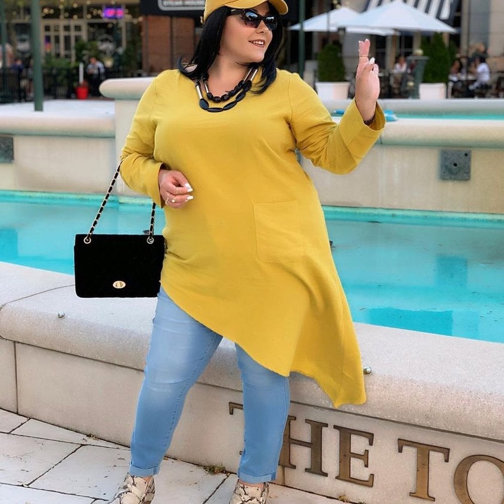 Yellow Tunic Over Light Blue Jeans Yellow Tunic Over Light Blue Jeans — Virginia Beach Outfits 2027