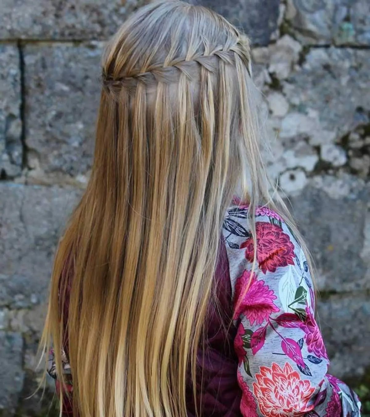 Mid-Back Thick Blonde Balayage Waterfall Braid Mid-Back Thick Blonde Balayage Waterfall Braid — Waterfall Braided Hairstyles 2027