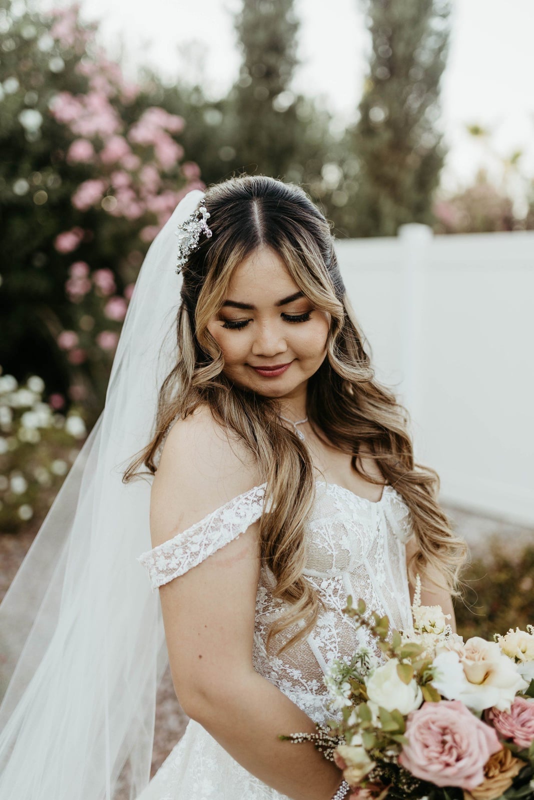 Collarbone Half Up Half Down With Waves Collarbone Half Up Half Down With Waves — Wedding Hair Down 2027