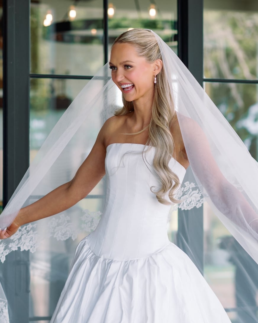 Ash Blonde Half Up Half Down With Veil Ash Blonde Half Up Half Down With Veil — Wedding Hair Down 2027