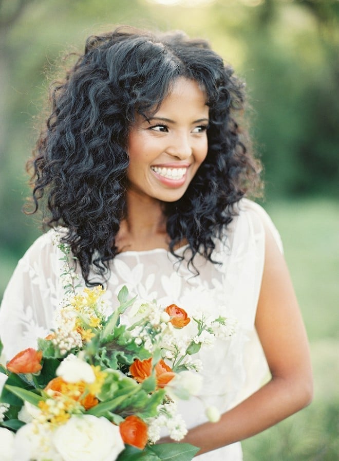 Shoulder Dark Brown Natural Air-Dried Curls Shoulder Dark Brown Natural Air-Dried Curls — Wedding Hairstyles 2027 with Curls