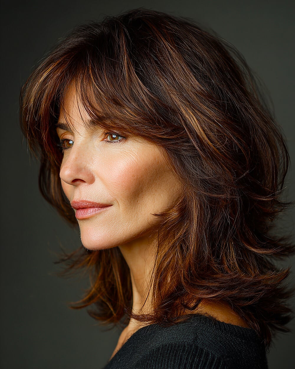 Collarbone Shag With Face-Framing Bangs Collarbone Shag With Face-Framing Bangs — Winter Haircuts 2027 for Square Faces