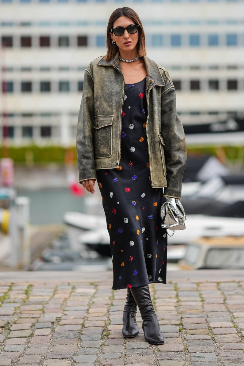 White tweed blazer with lace top and black trousers White tweed blazer with lace top and black trousers — Winter to Spring Transition Outfits 2027